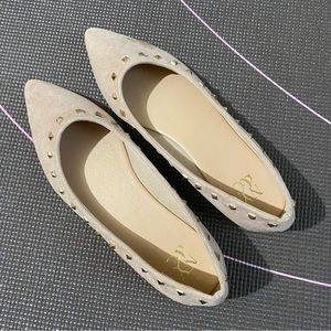Gold studded flats - size 9